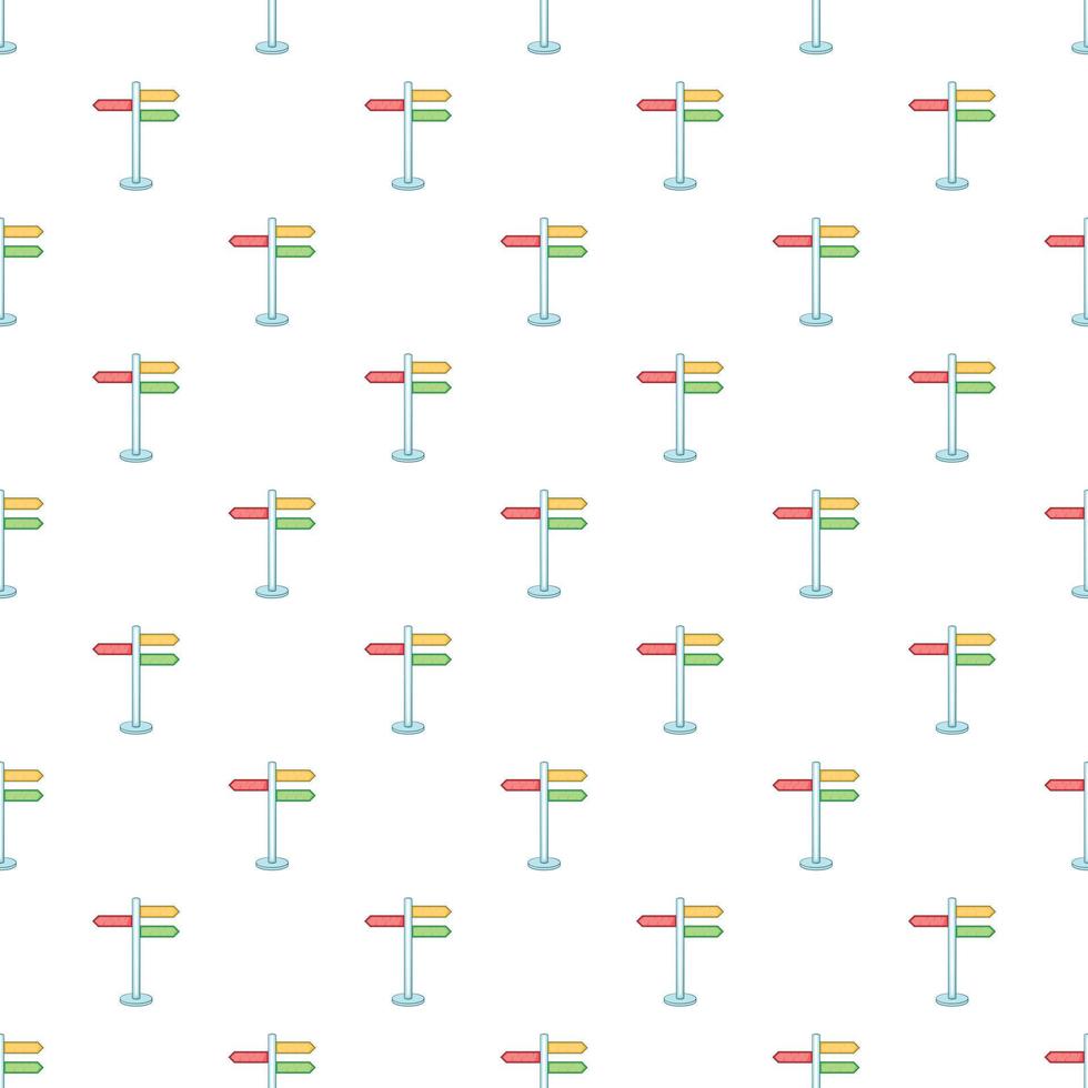 Guide sign pattern, cartoon style vector