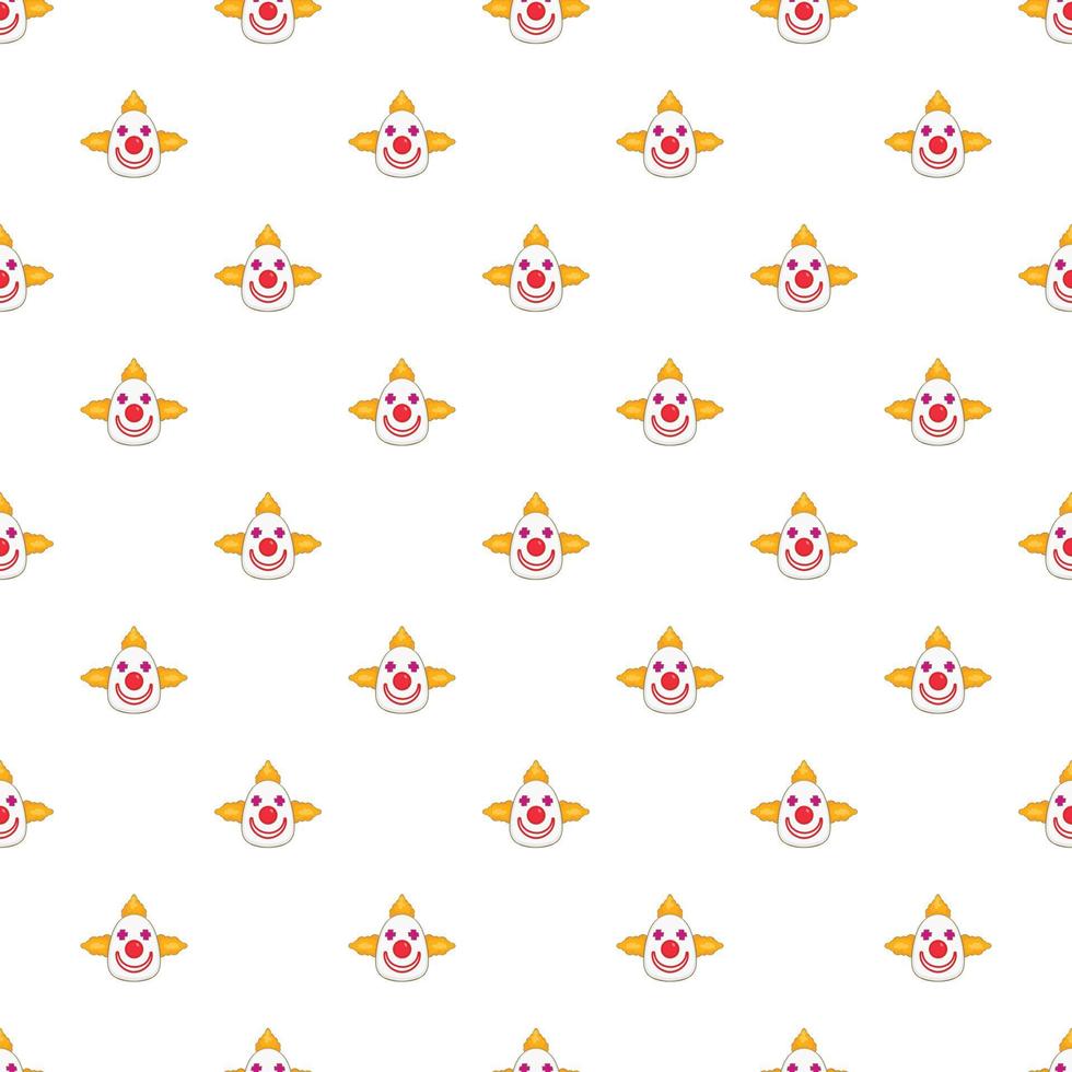 Clown pattern, cartoon style vector