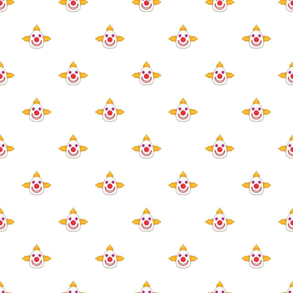 Clown pattern, cartoon style vector