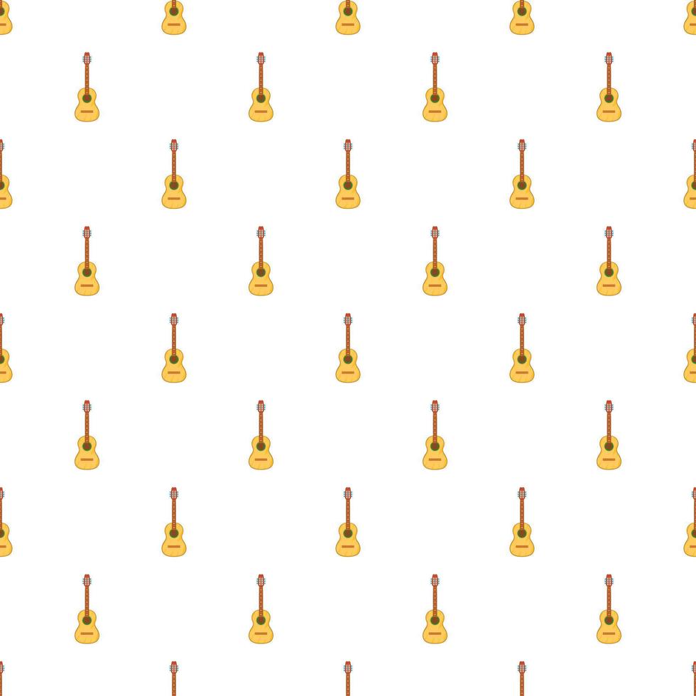 Guitar pattern, cartoon style vector