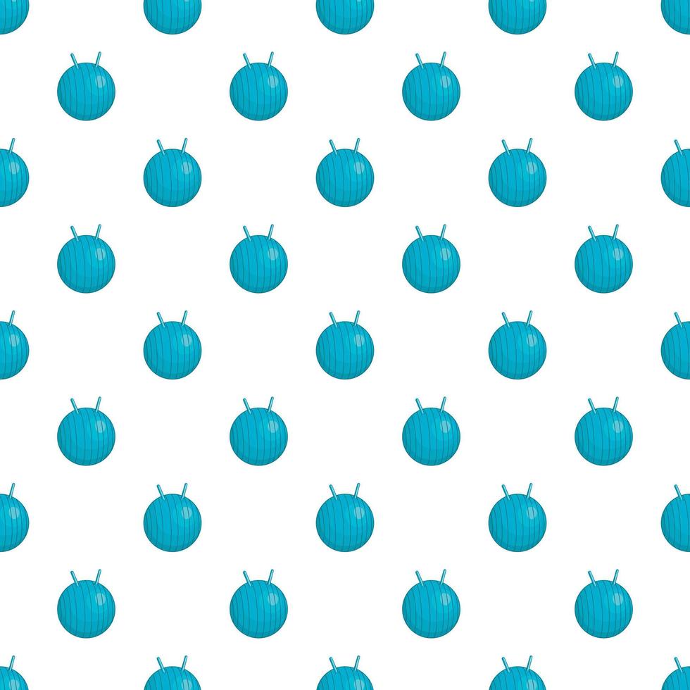 Fitball pattern, cartoon style vector