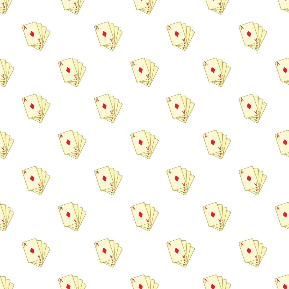 Playing card pattern, cartoon style vector