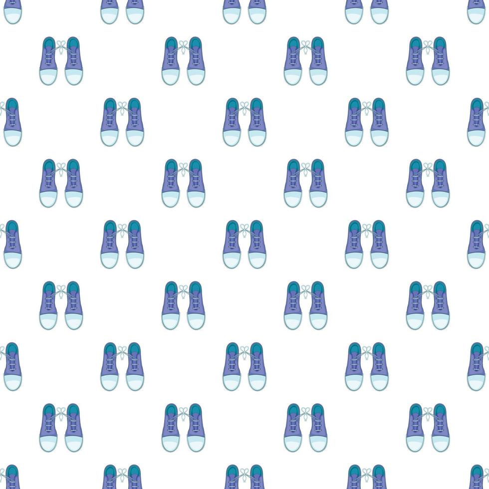 Tied laces on shoes pattern, cartoon style vector