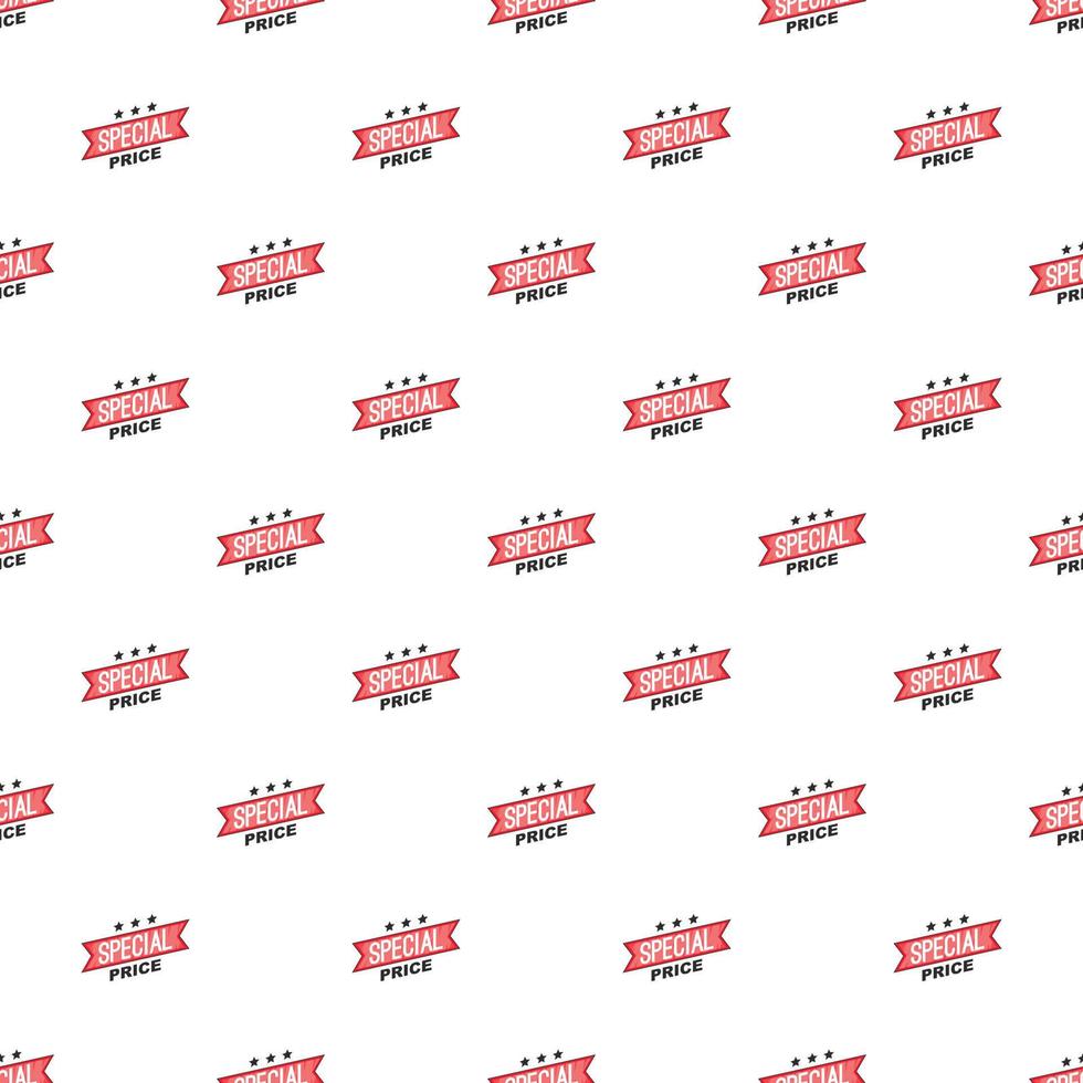 Label special price pattern, cartoon style vector