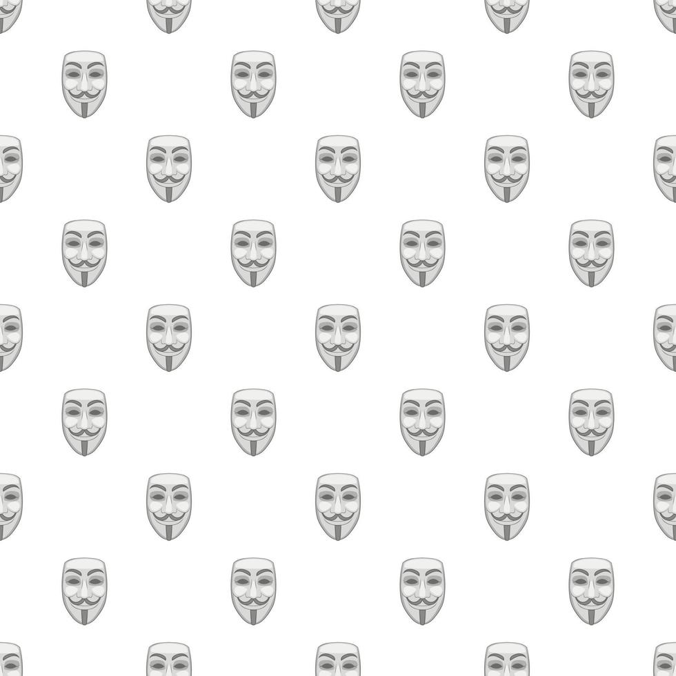 Mask of anonymous pattern, cartoon style vector