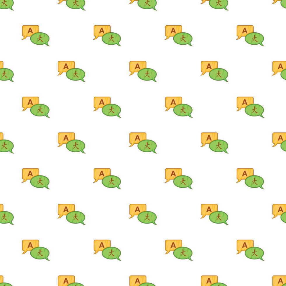 Bubble speech from english to japanese pattern vector