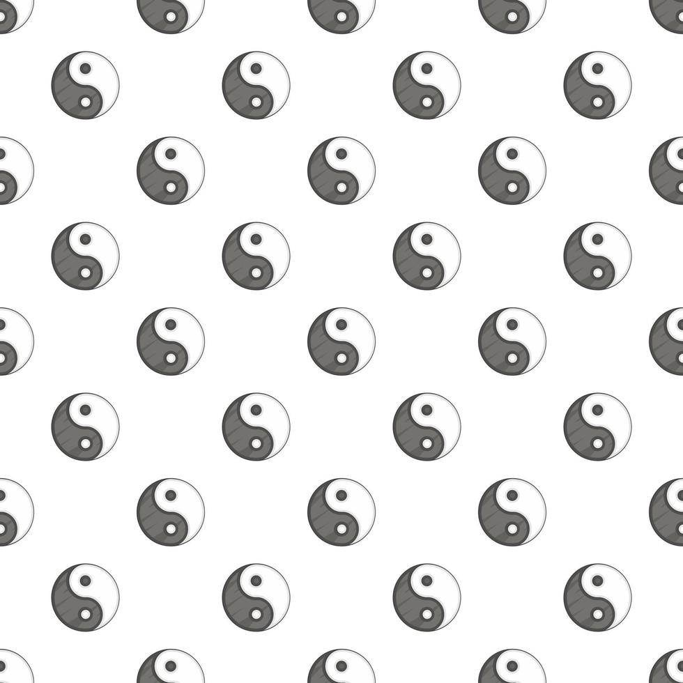 Yin Yang pattern, cartoon style vector