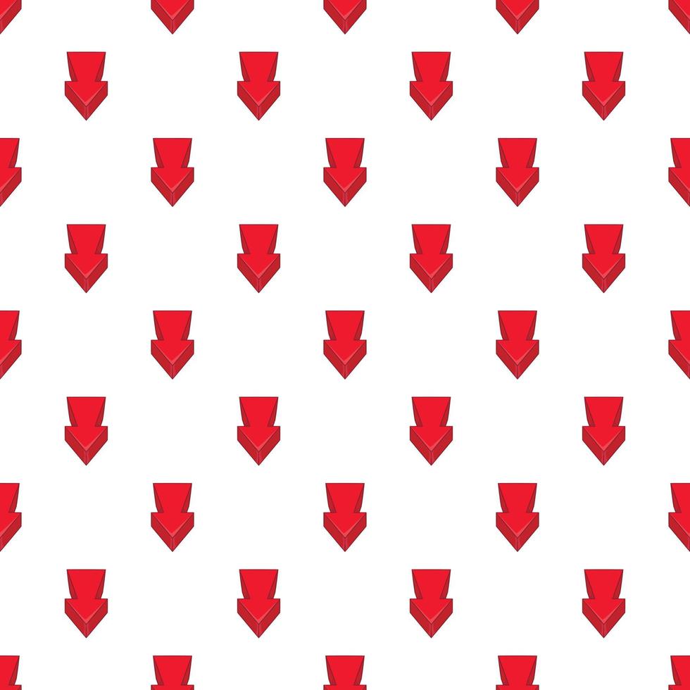 Arrow is pointing down pattern, cartoon style vector