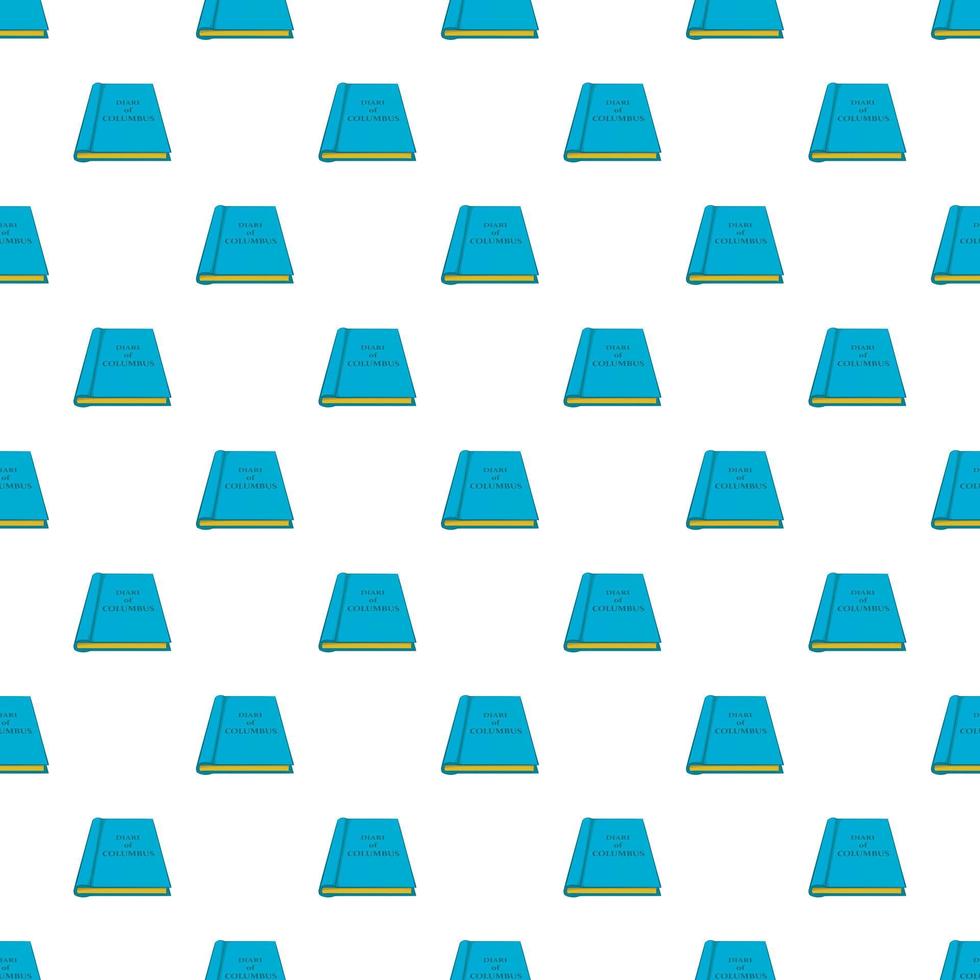 Diary of Columbus pattern, cartoon style vector