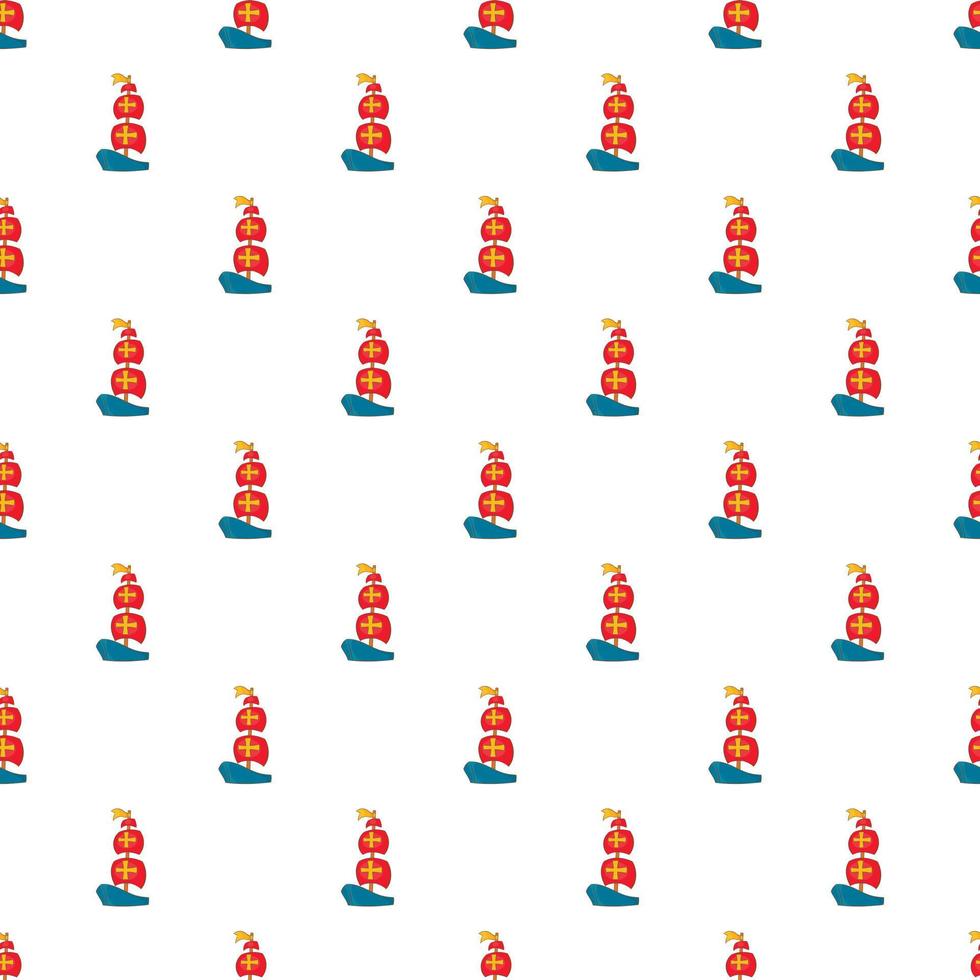 Ship of Columbus pattern, cartoon style vector