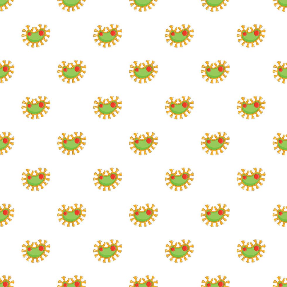 Virus pattern, cartoon style vector