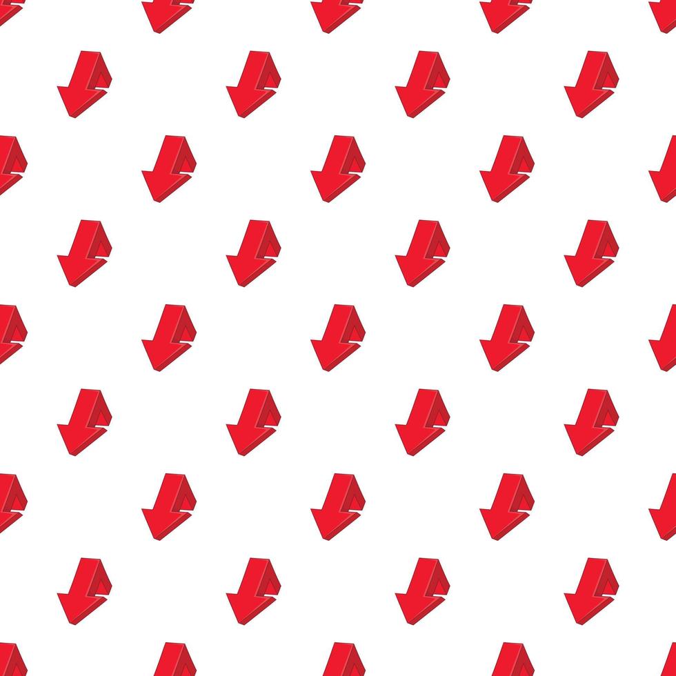 Large arrow shows down pattern, cartoon style vector