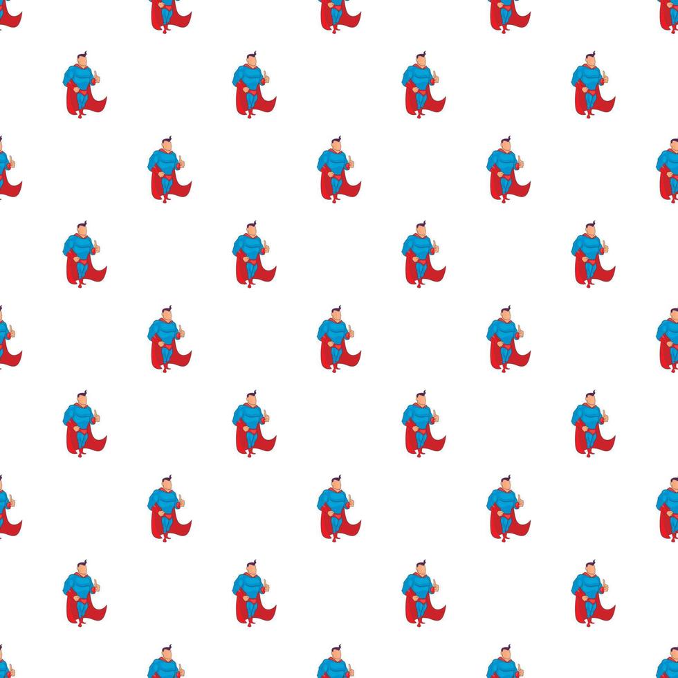 Superhero standing pattern, cartoon style vector