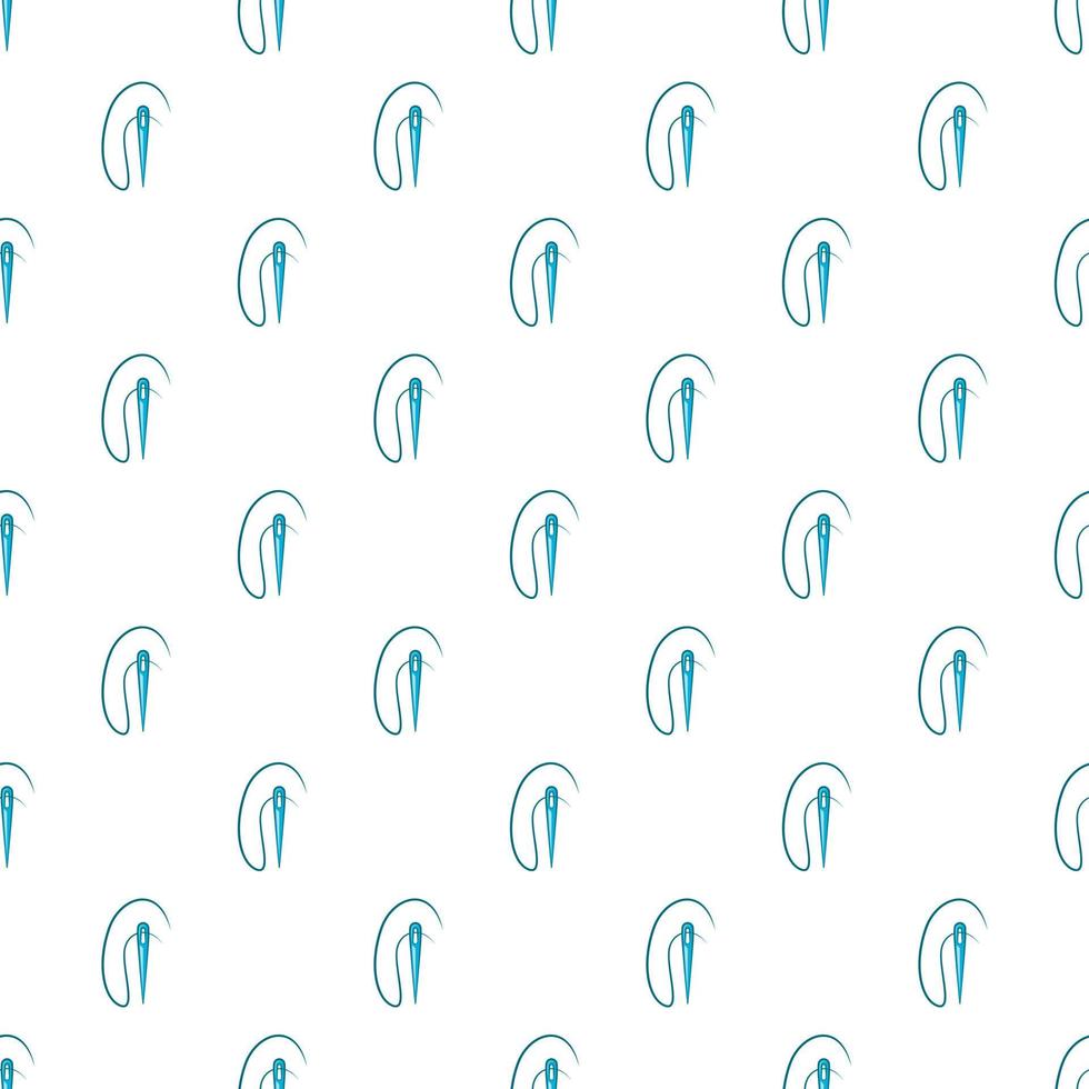 Needle and thread pattern, cartoon style vector
