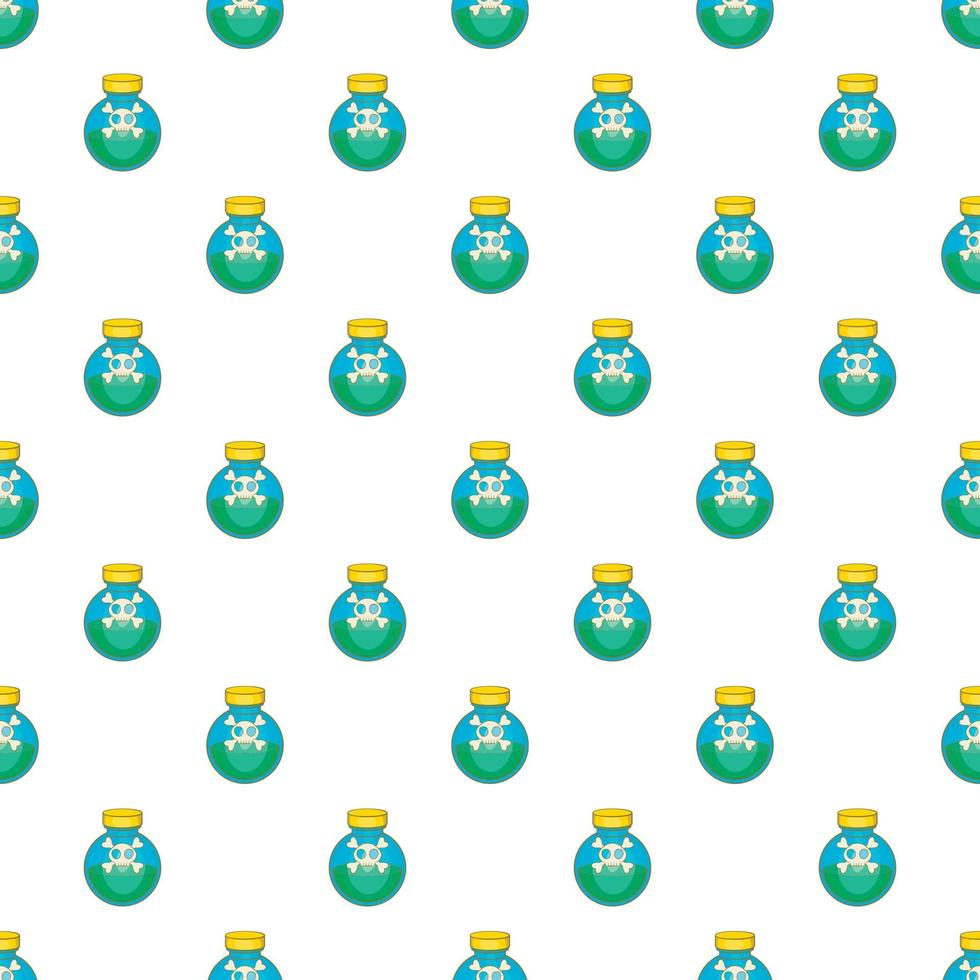 Bottle of poison pattern, cartoon style vector