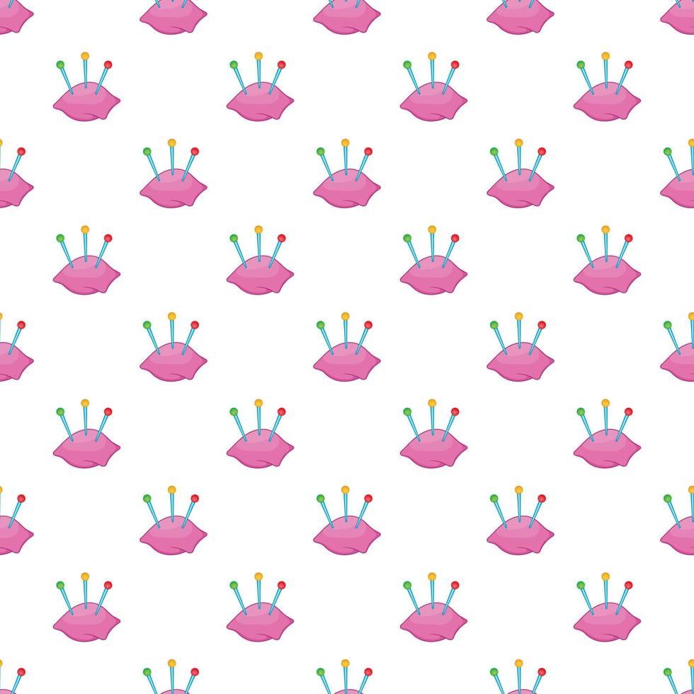 Cushion with pins pattern, cartoon style vector