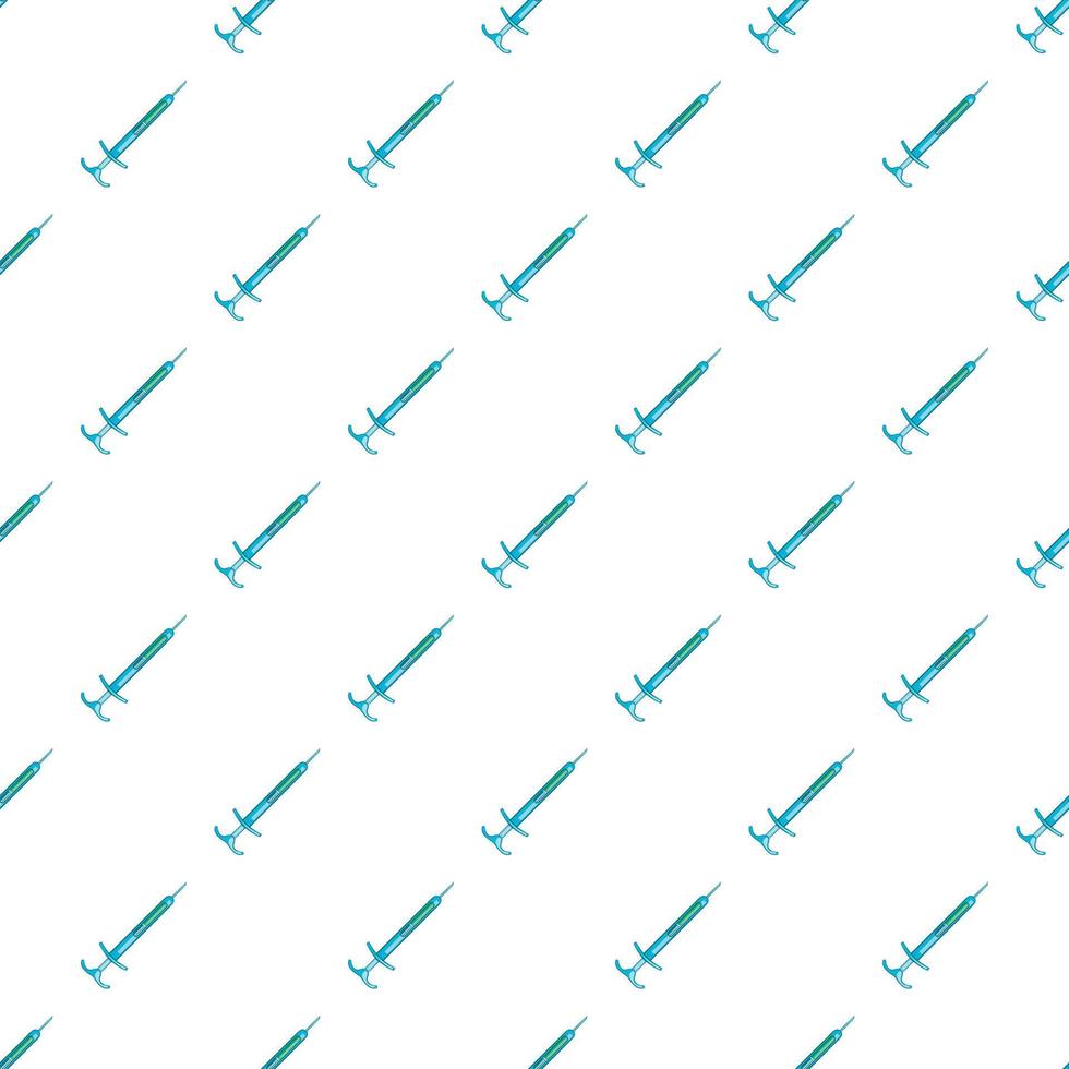 Syringe pattern, cartoon style vector