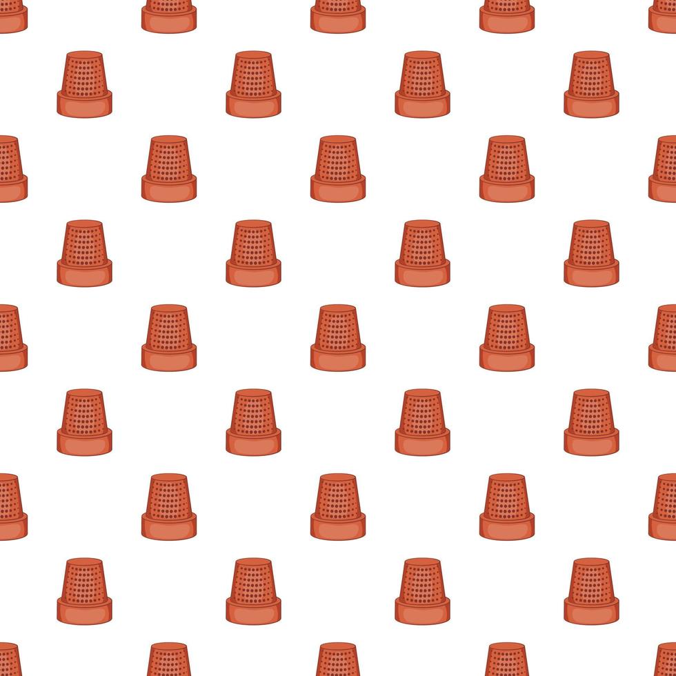 Thimble pattern, cartoon style vector