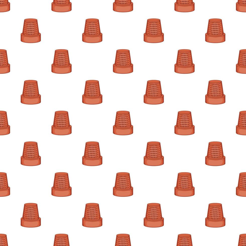 Thimble pattern, cartoon style vector