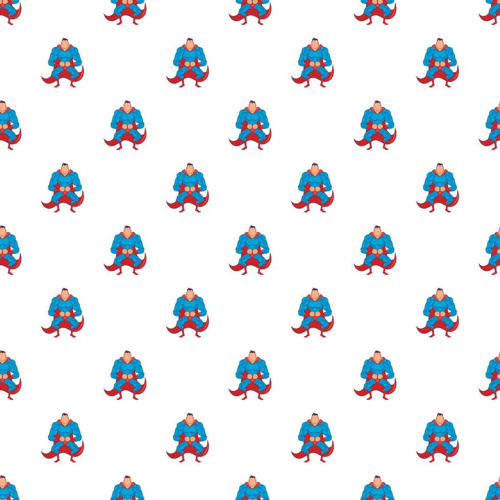 Superhero pattern, cartoon style vector