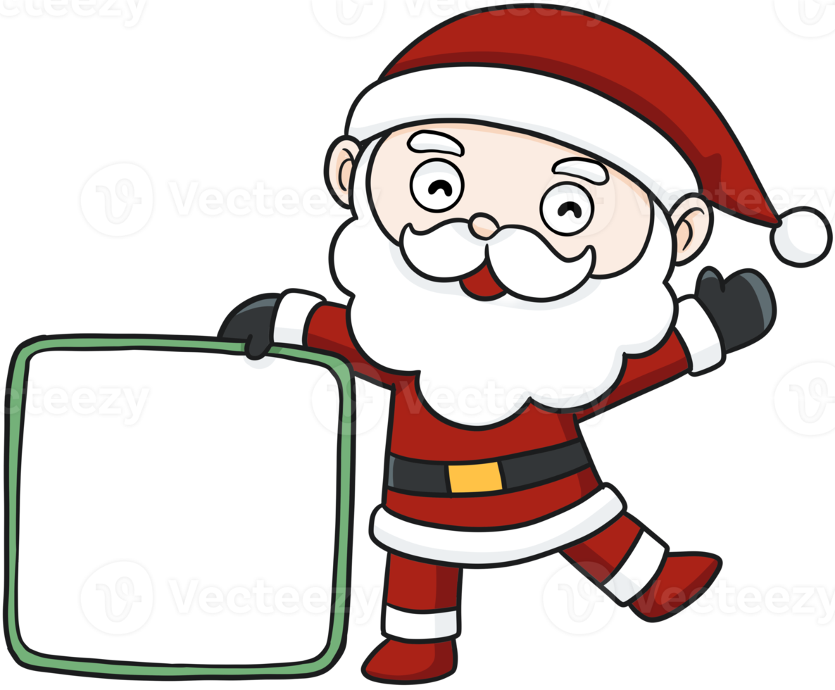 cute cartoon santa claus merry christmas png