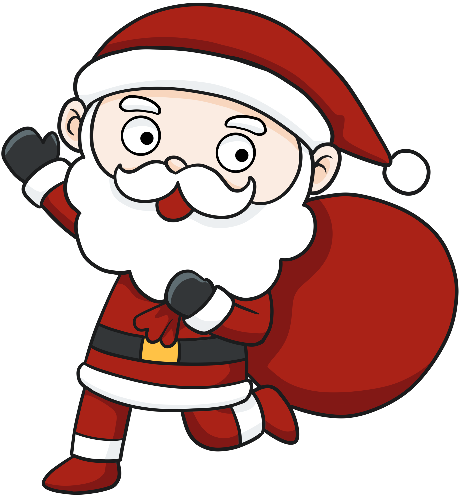 cute cartoon santa claus merry christmas 15100713 PNG