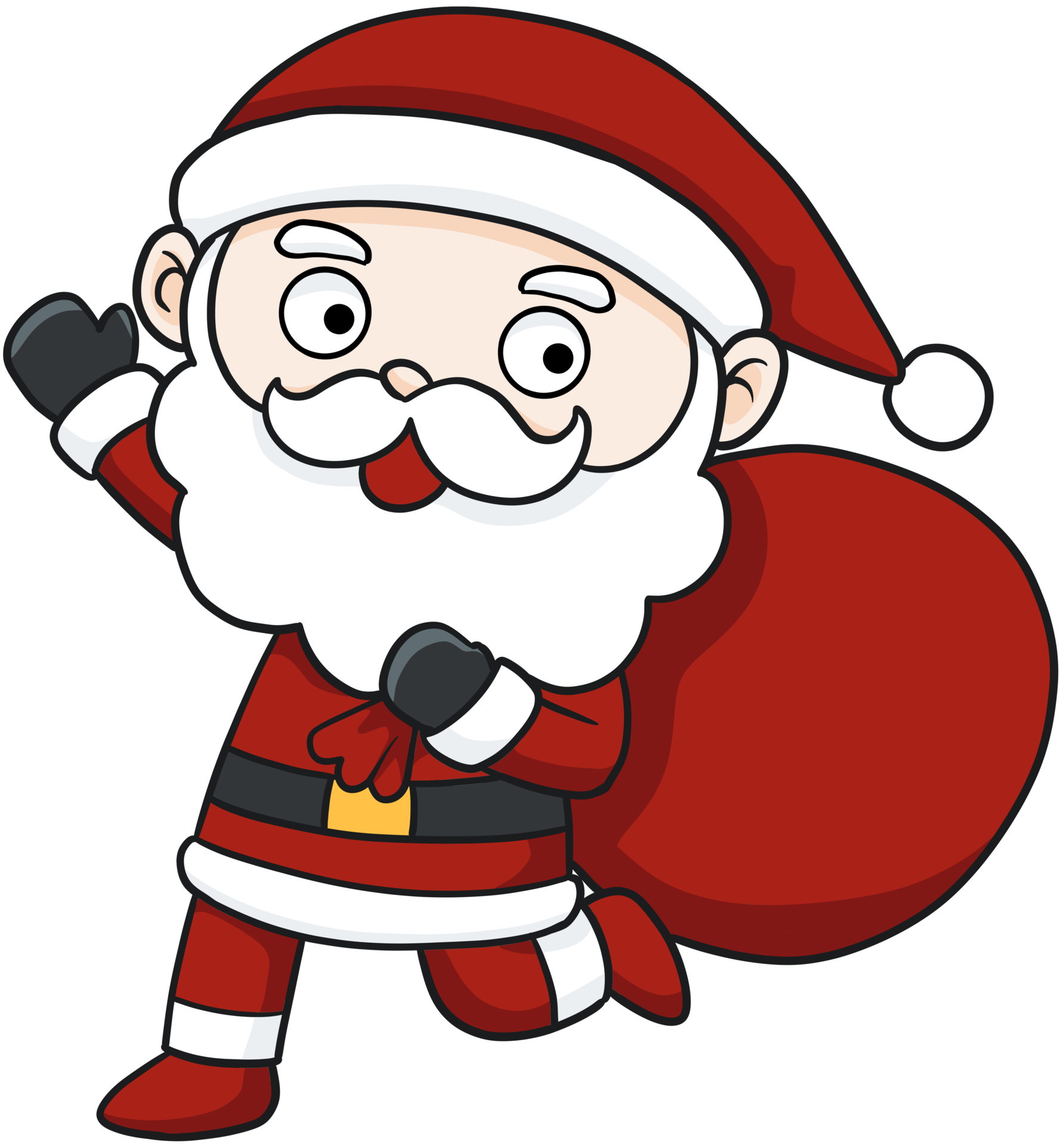 cute cartoon santa claus merry christmas 15100713 PNG