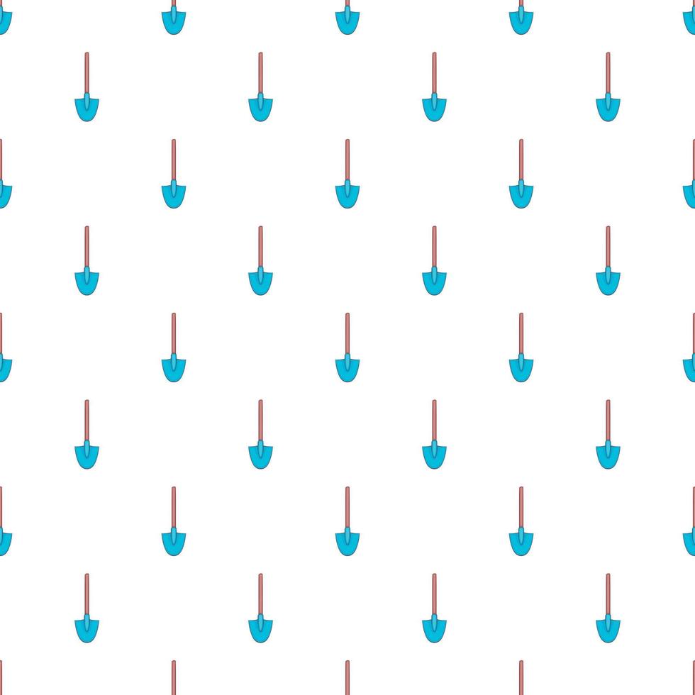 Shovel pattern, cartoon style vector