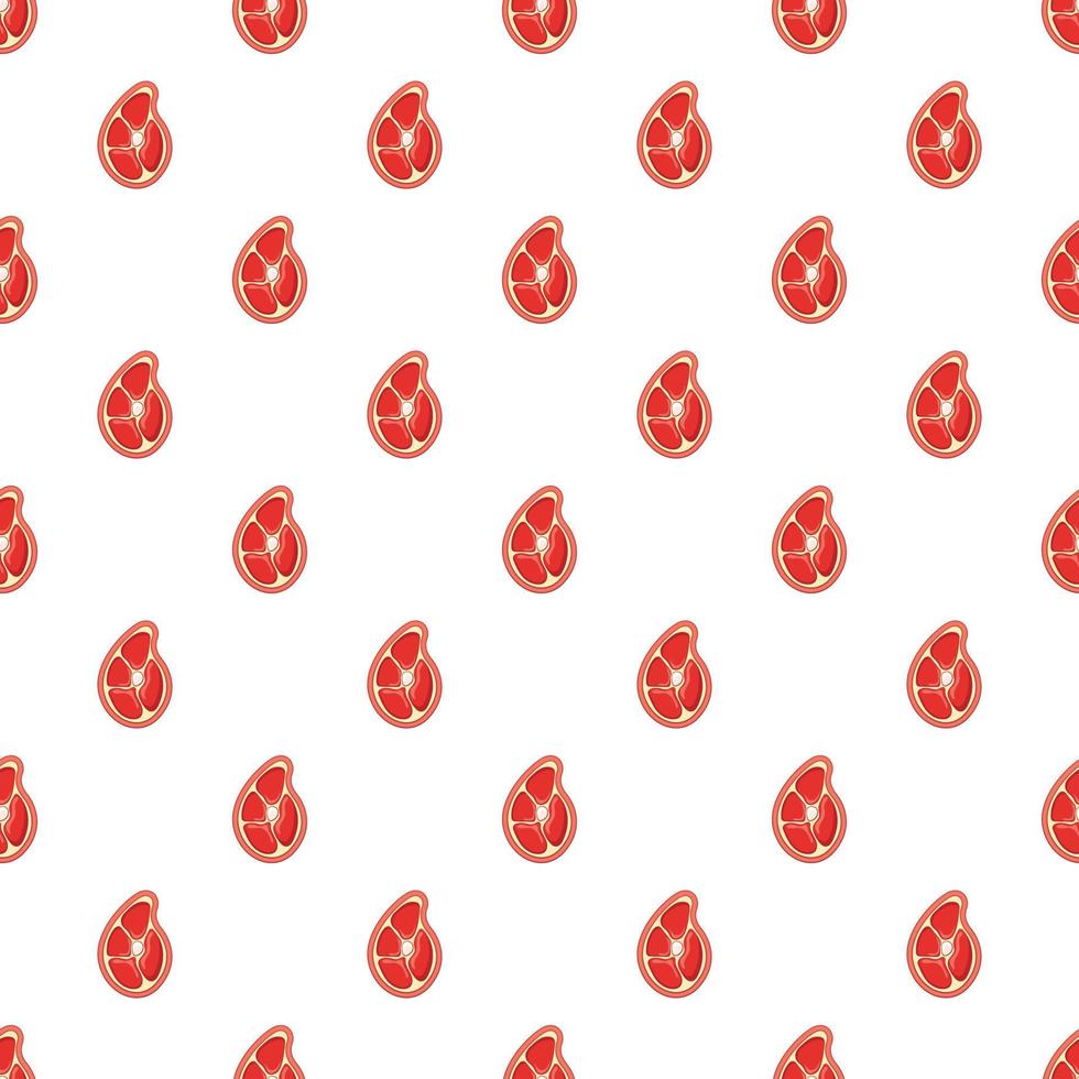 Piece of meat pattern, cartoon style vector