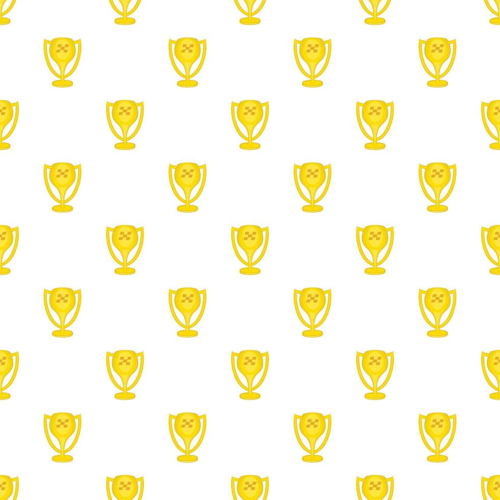Cup for first place pattern, cartoon style vector