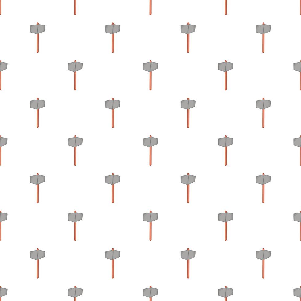 Sledgehammer pattern, cartoon style vector