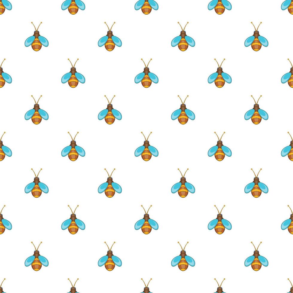 Bee pattern, cartoon style vector