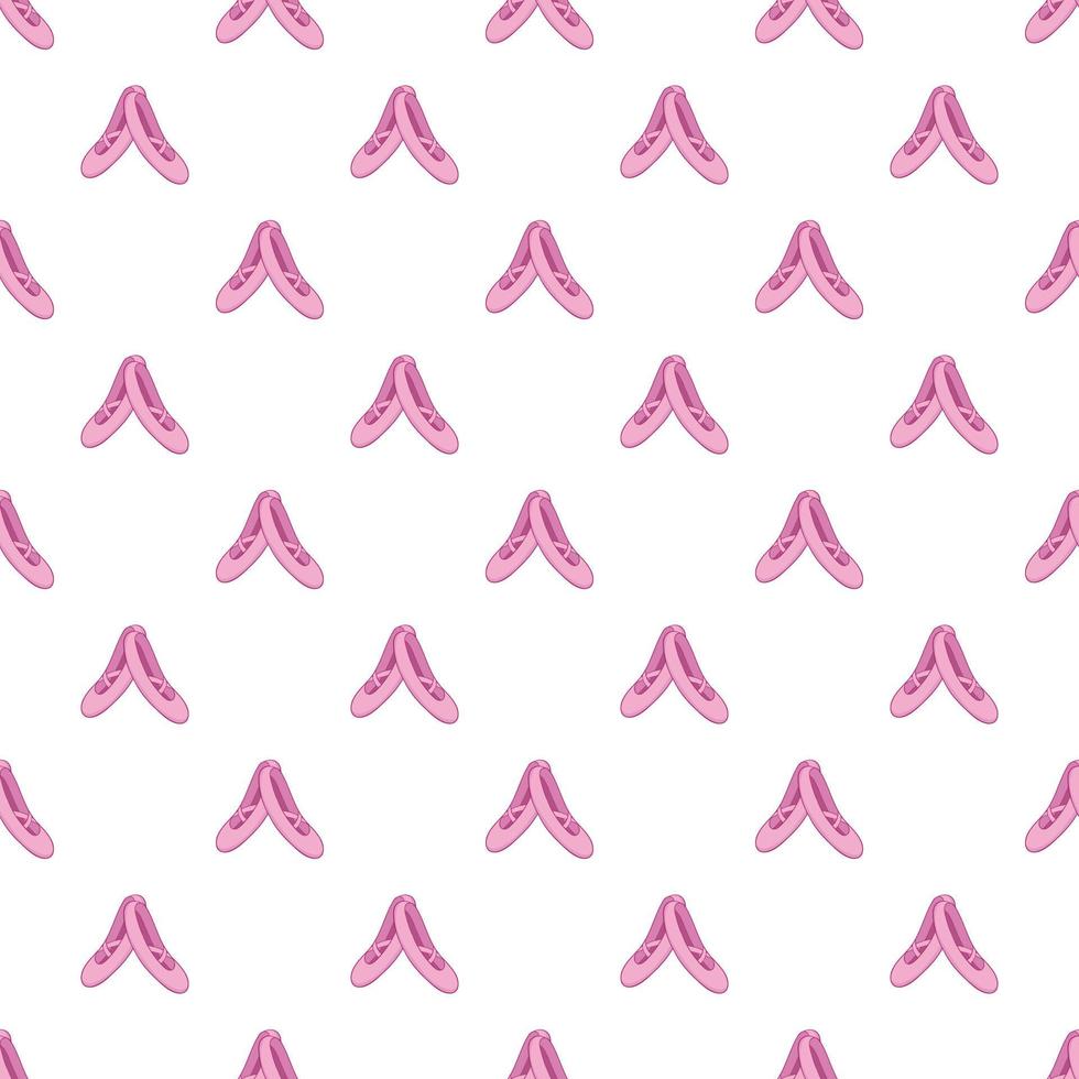 Pointe shoes pattern, cartoon style vector