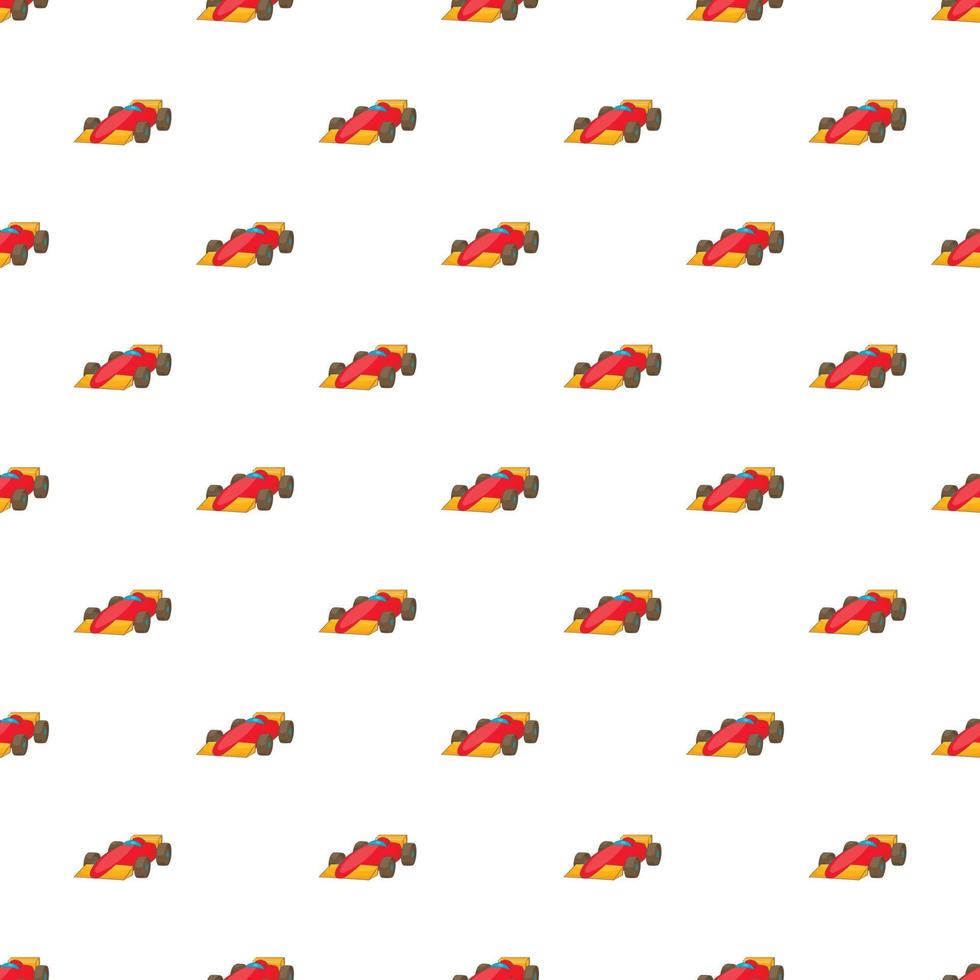 Race car pattern, cartoon style vector