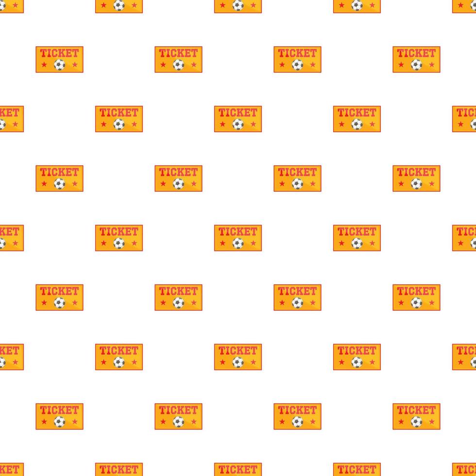 Football tickets pattern, cartoon style vector
