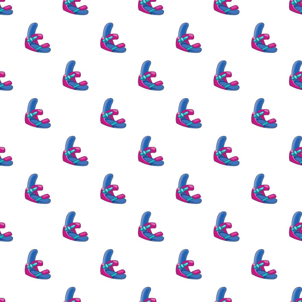 Shoes for snowboarding pattern, cartoon style vector