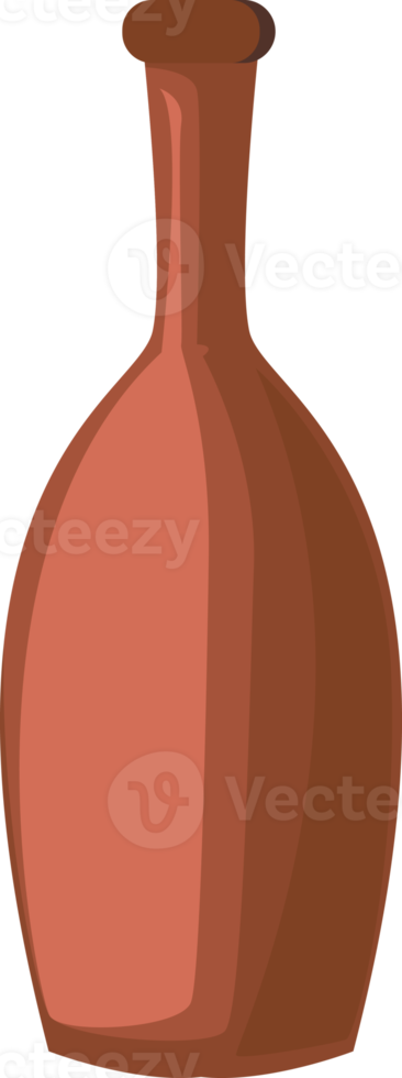 classic brown glass bottle or vase png