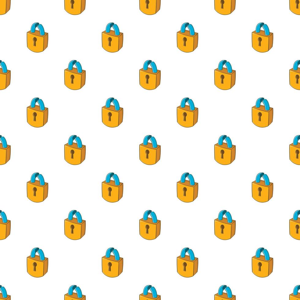 Broken lock pattern, cartoon style vector