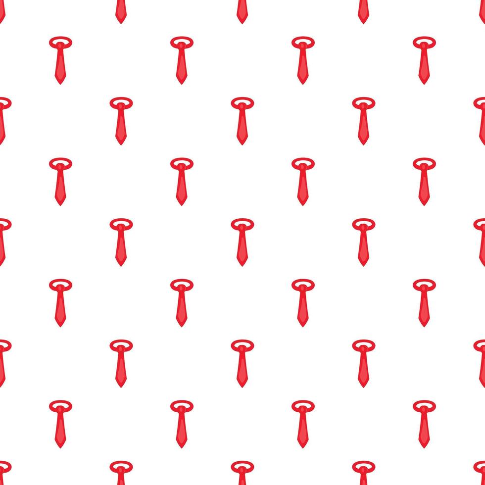 Red necktie pattern, cartoon style vector