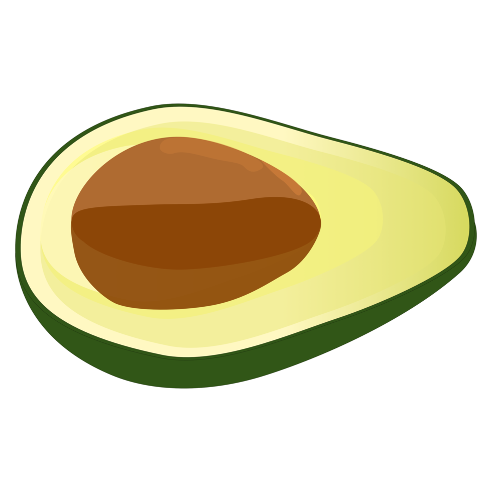 Green Avocado With Transparent Background png