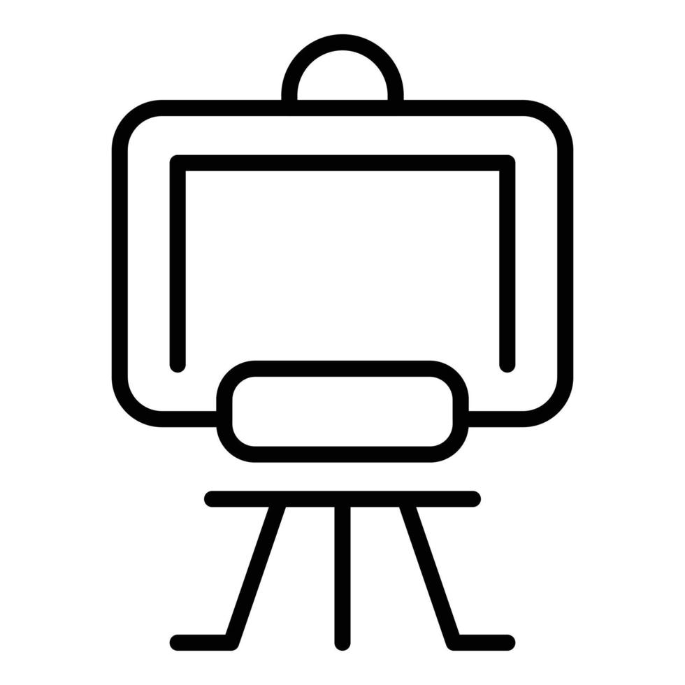 Wood easel icon outline vector. Creative class vector