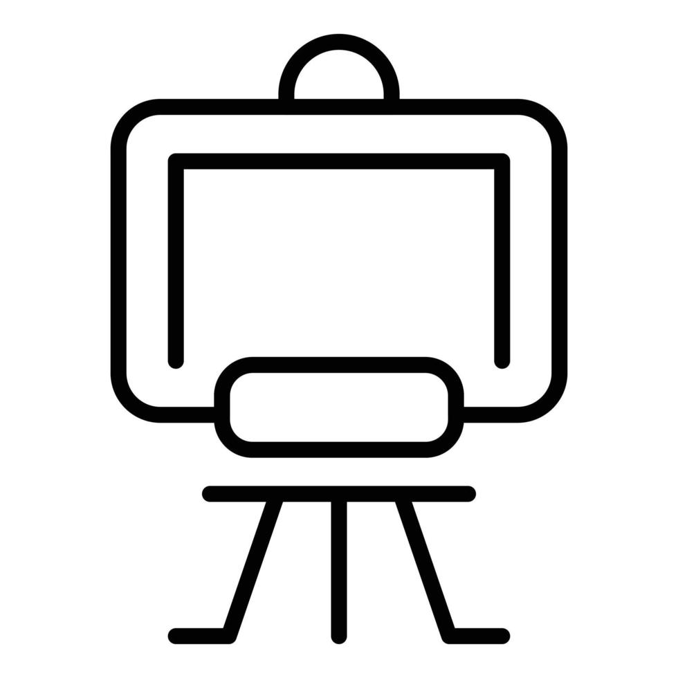 Wood easel icon outline vector. Creative class vector