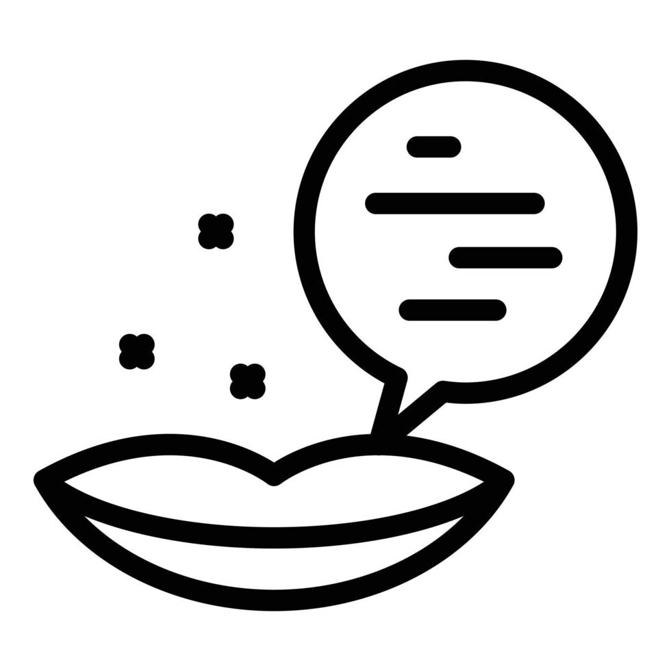 Lips speech icon outline vector. Public election vector