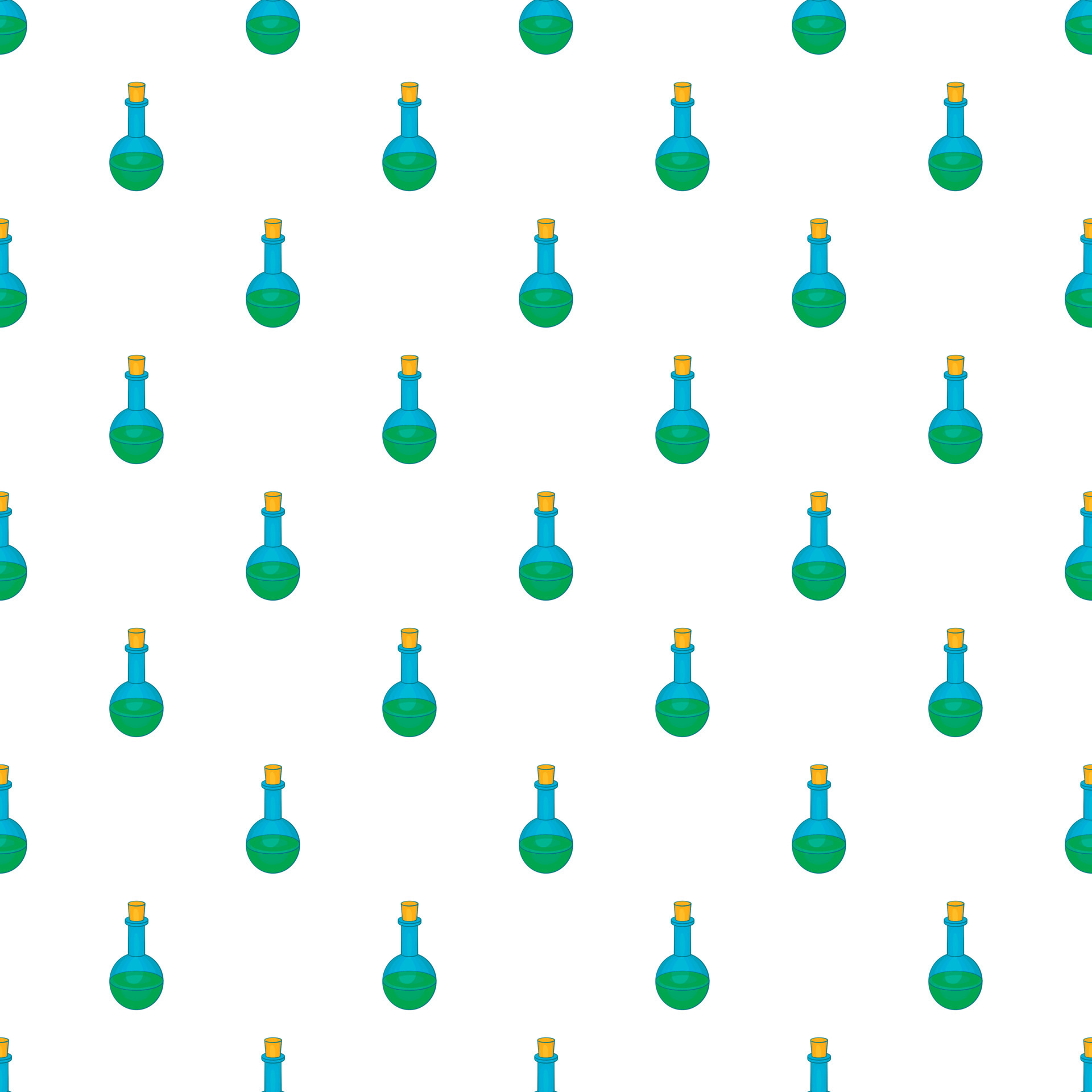 Flask of liquid pattern, cartoon style 15101018 Vector Art at Vecteezy