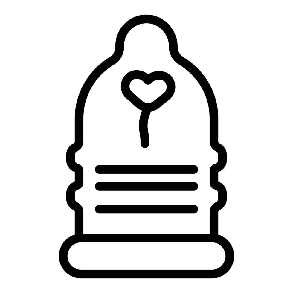 Condom icon outline vector. Sex education vector