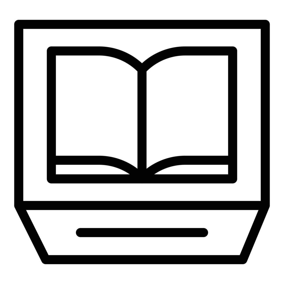 Artwork book icon outline vector. Museum art vector