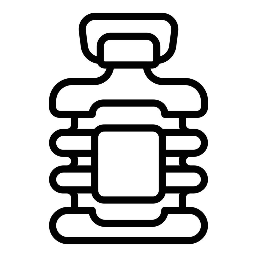 Water bottle icon outline vector. Office drink vector