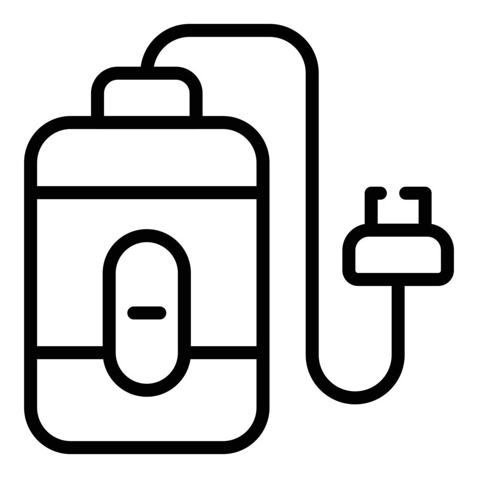 Power bank icon outline vector. Battery charger vector