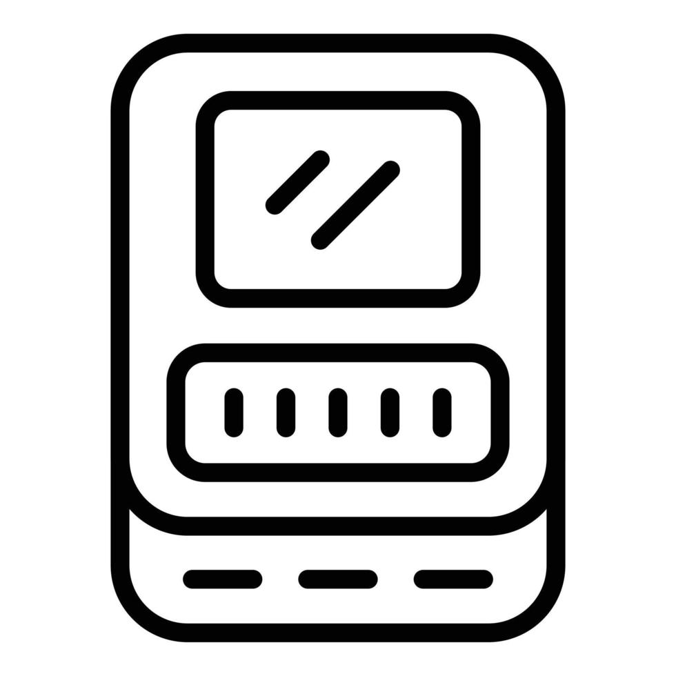 Solar energy powerbank icon outline vector. Charge battery vector