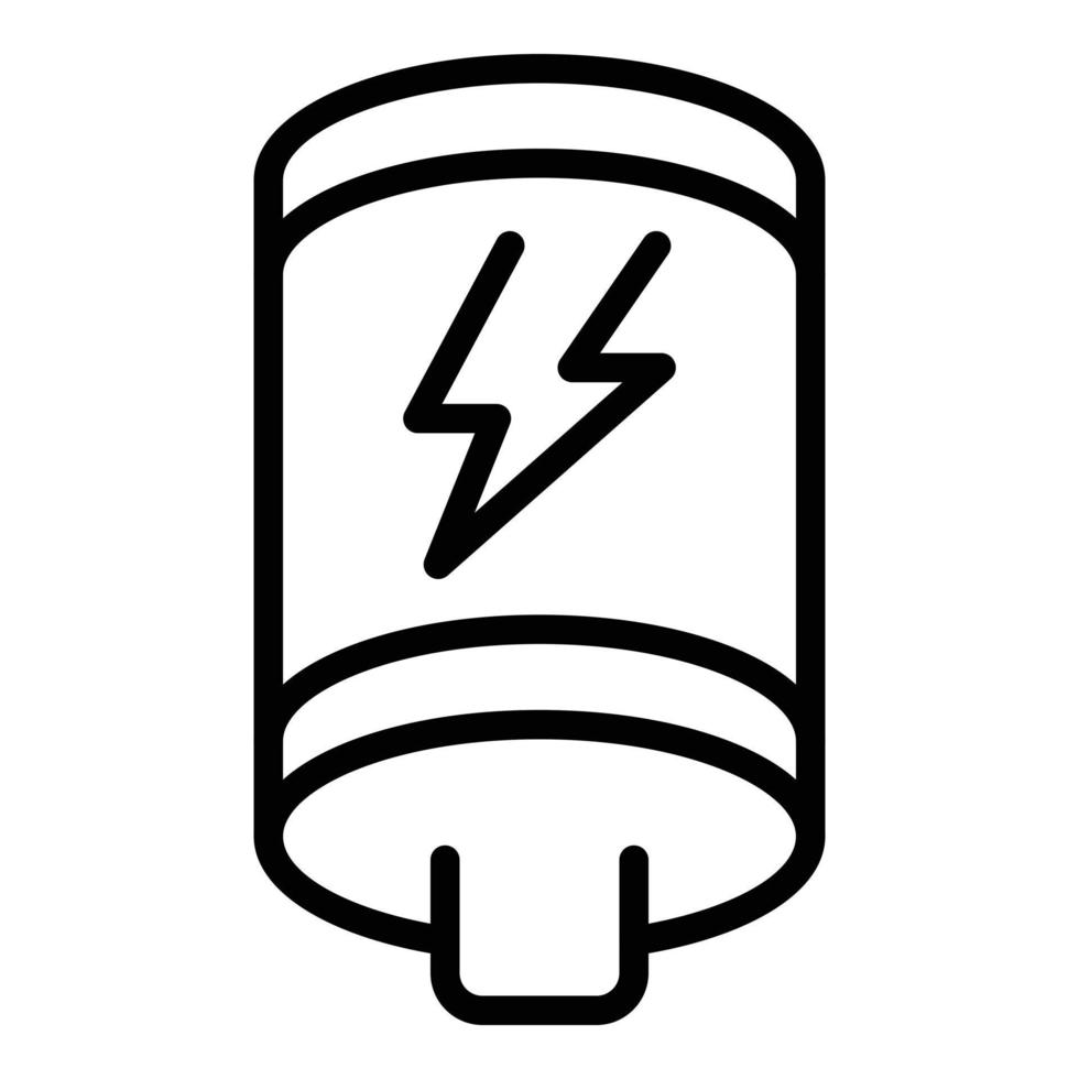 External battery icon outline vector. Charge power vector